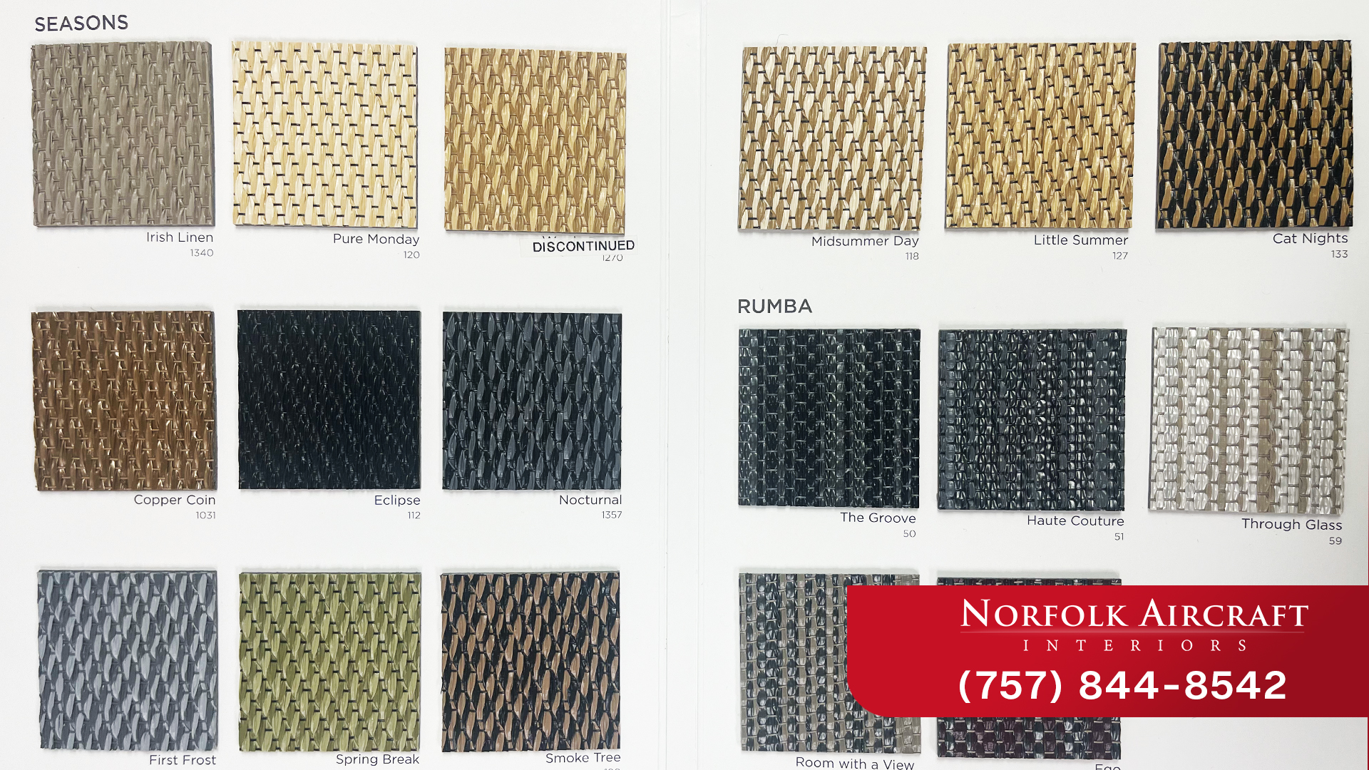 Woven vinyl flooring in aircraft